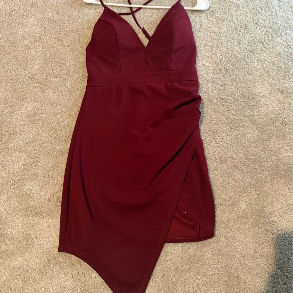 Elegant Burgundy Dress